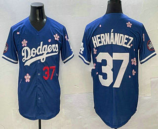 Custom #37 Blue 2025 LAD Baseball Shirt Top