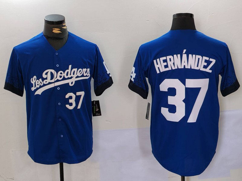Custom #37 Blue LAD Baseball Shirt Top
