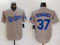Custom #37 Grey LAD Baseball Shirt Top