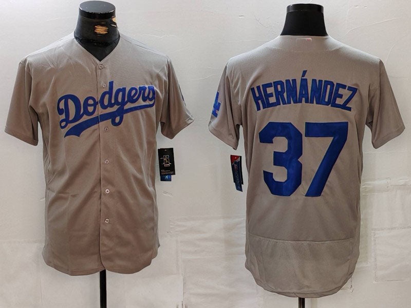Custom #37 Grey LAD Baseball Shirt Top
