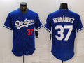 Custom #37 Blue LAD Baseball Shirt Top