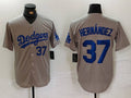 Custom #37 Grey LAD Baseball Shirt Top