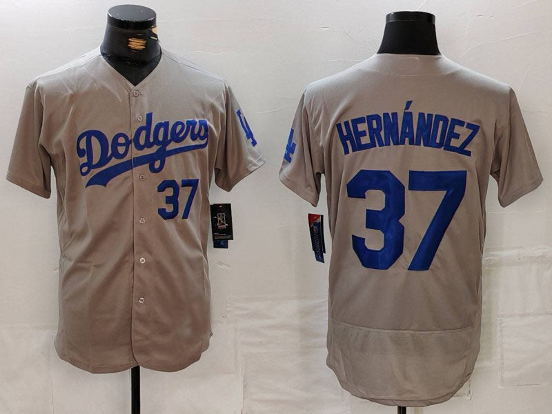Custom #37 Grey LAD Baseball Shirt Top