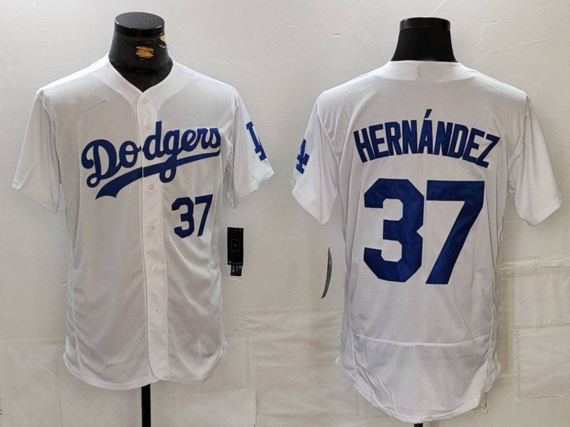 Custom #37 White LAD Baseball Shirt Top