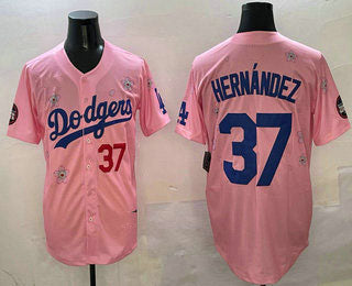 Custom #37 Pink 2025 LAD Baseball Shirt Top