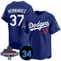 Custom #37 2024 World Series Champions LAD Baseball Shirt Top