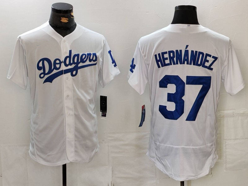 Custom #37 White LAD Baseball Shirt Top
