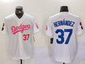 Custom #37 White LAD Baseball Shirt Top
