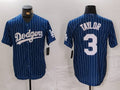 Custom #3 Navy LAD Baseball Shirt Top