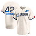 Custom #42 Cream 2024 City Connect LAD Baseball Shirt Top