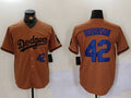 Custom #42 Olive LAD Baseball Shirt Top