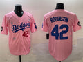Custom #42 Pink 2025 LAD Baseball Shirt Top