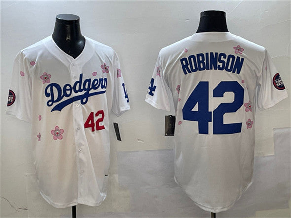 Custom #42 White 2025 LAD Baseball Shirt Top
