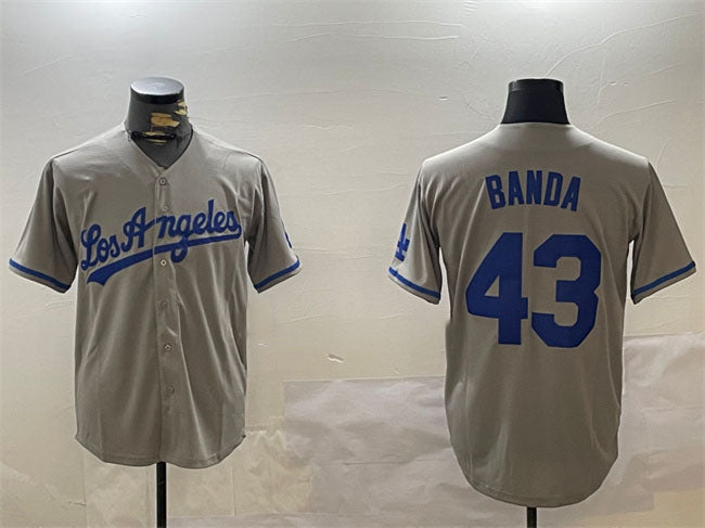 Custom #43 Grey LAD Baseball Shirt Top