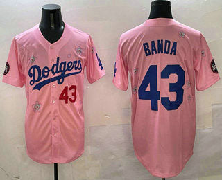 Custom #43 Pink 2025 LAD Baseball Shirt Top