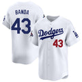 Custom #43 White 2024 LAD Baseball Shirt Top