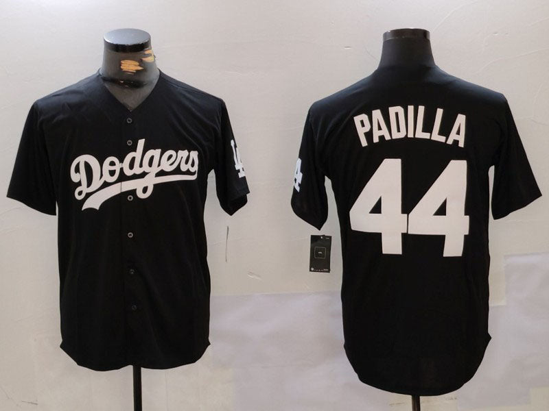 Custom #44 Black LAD Baseball Shirt Top