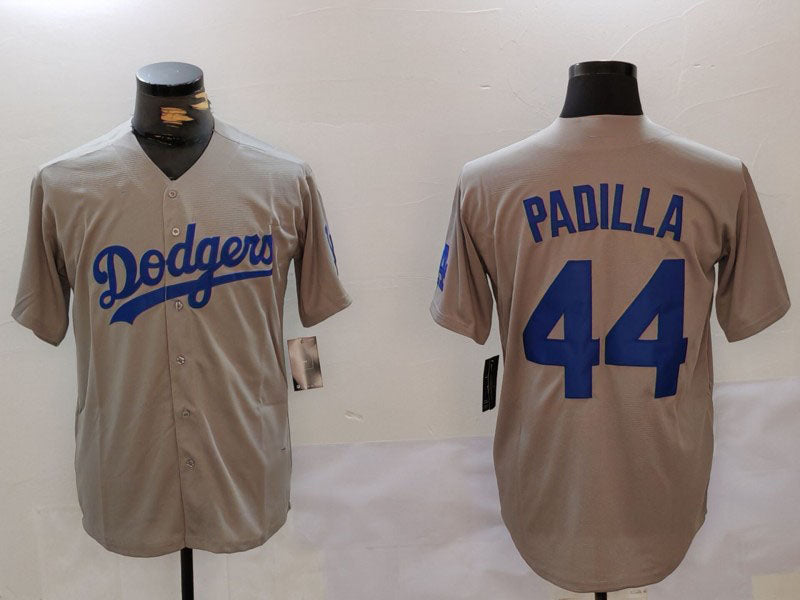 Custom #44 Grey LAD Baseball Shirt Top