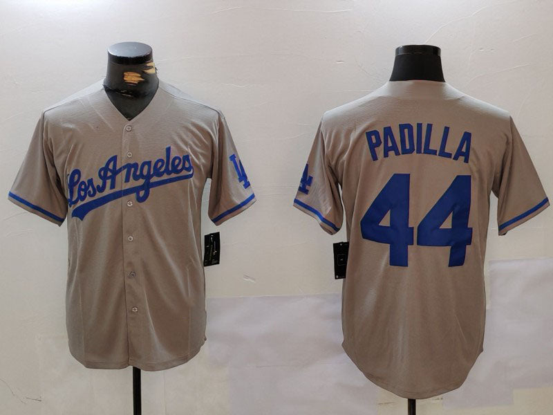 Custom #44 Grey LAD Baseball Shirt Top