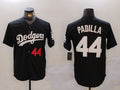 Custom #44 Black LAD Baseball Shirt Top