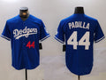 Custom #44 Blue LAD Baseball Shirt Top