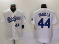 Custom #44 White LAD Baseball Shirt Top