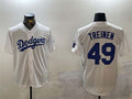 Custom #49 White LAD Baseball Shirt Top