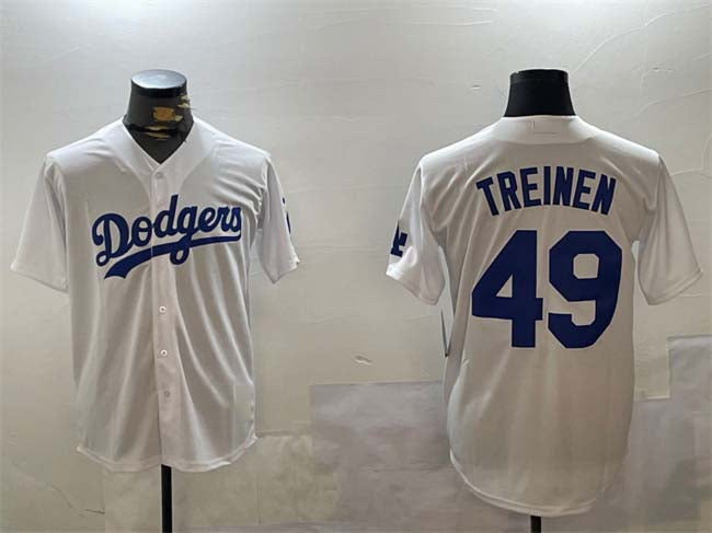 Custom #49 White LAD Baseball Shirt Top