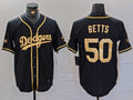 Custom #50 Black World Series Champions LAD Baseball Shirt Top
