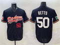 Custom #50 Black LAD Baseball Shirt Top