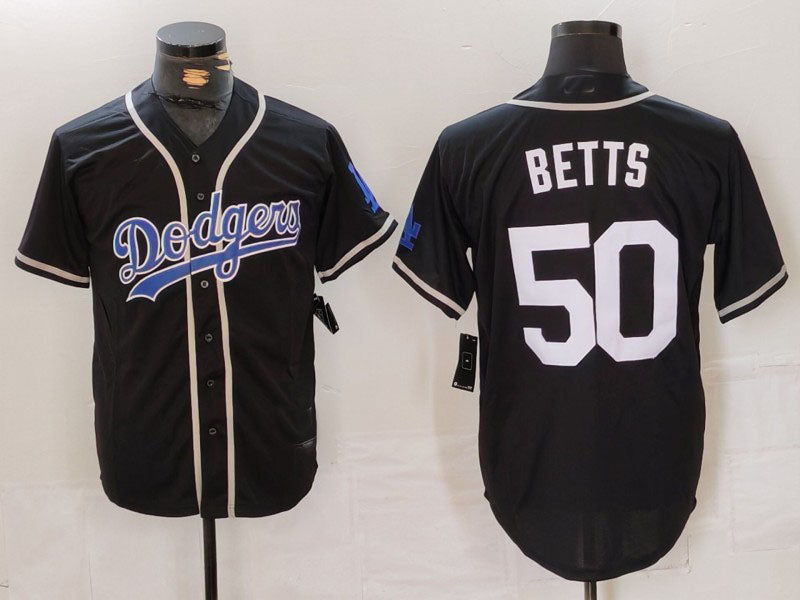 Custom #50 Black LAD Baseball Shirt Top