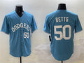 Custom #50 Light Blue LAD Baseball Shirt Top