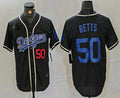Custom #50 Black LAD Baseball Shirt Top