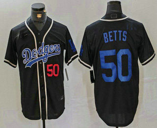 Custom #50 Black LAD Baseball Shirt Top