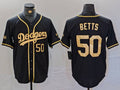 Custom #50 Black World Series Champions LAD Baseball Shirt Top