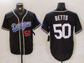 Custom #50 Black LAD Baseball Shirt Top