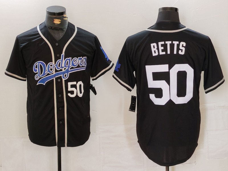 Custom #50 Black LAD Baseball Shirt Top