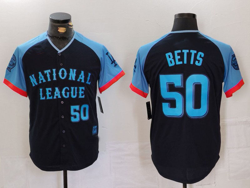 Custom #50 Navy 2024 All Star LAD Baseball Shirt Top
