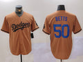 Custom #50 Olive LAD Baseball Shirt Top