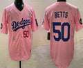 Custom #50 Pink 2025 LAD Baseball Shirt Top