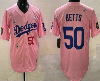 Custom #50 Pink 2025 LAD Baseball Shirt Top