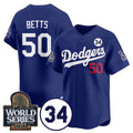 Custom #50 2024 LAD Baseball Shirt Top