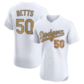 Custom #50 White 2025 LAD Baseball Shirt Top