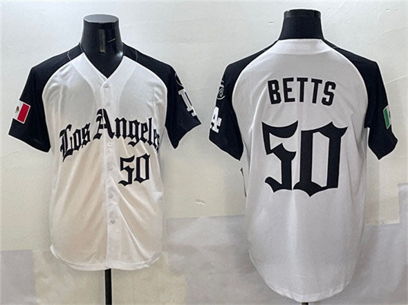 Custom #50 Black 2025 LAD Baseball Shirt Top