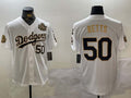 Custom #50 White 2024 LAD Baseball Shirt Top