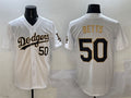 Custom #50 White LAD Baseball Shirt Top