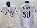 Custom #50 White 2025 LAD Baseball Shirt Top