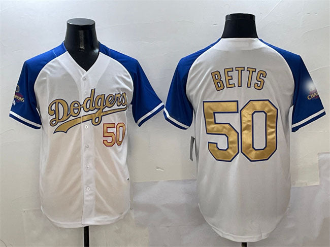 Custom #50 White 2024 World Series Champions LAD Baseball Shirt Top