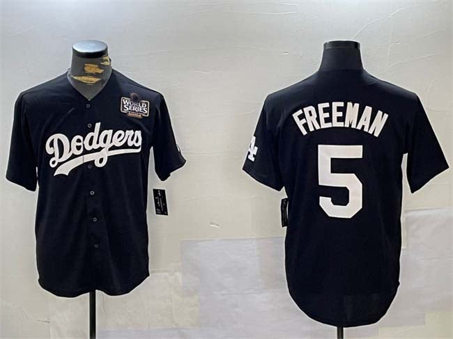 Custom #5 Black 2024 LAD Baseball Shirt Top