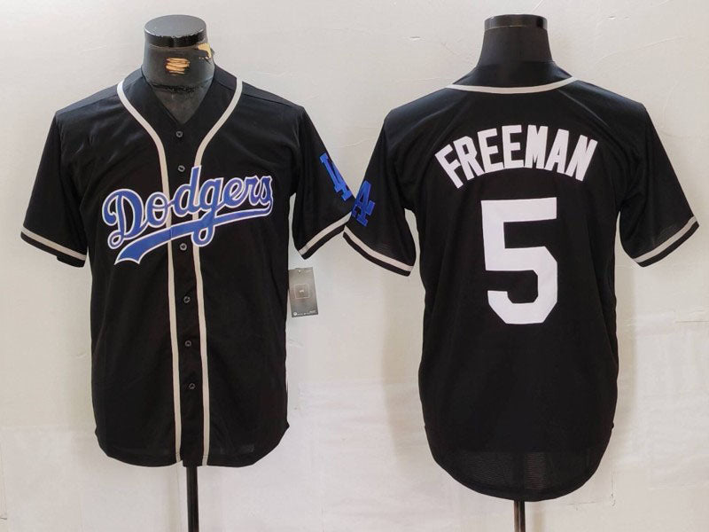 Custom #5 Black LAD Baseball Shirt Top